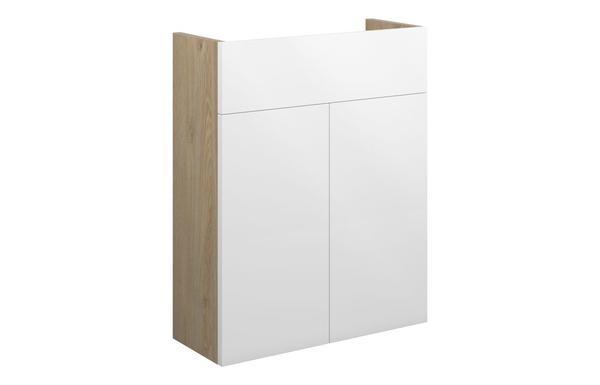 Eden 500mm Slim Basin Unit - White Gloss (Oak Cab)