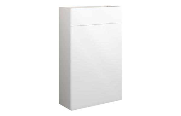 Eden 500mm Slim WC Unit - White Gloss (Grey Cab)