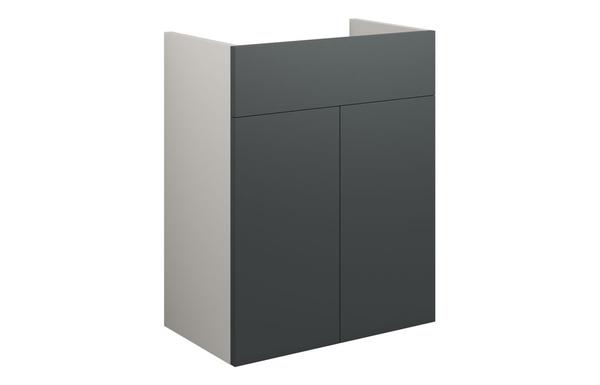 Eden 500mm Standard Basin Unit - Matt Graphite Grey (Grey Cab)