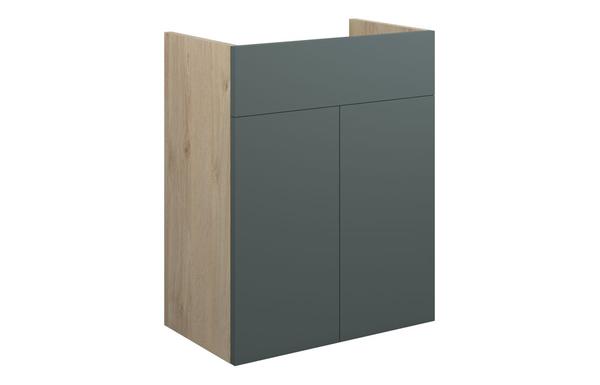 Eden 500mm Standard Basin Unit - Matt Green (Oak Cab)