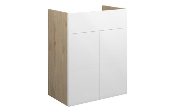 Eden 500mm Standard Basin Unit - White Gloss (Oak Cab)