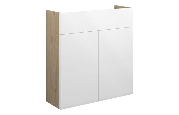 Eden 600mm Slim Basin Unit - White Gloss (Oak Cab)
