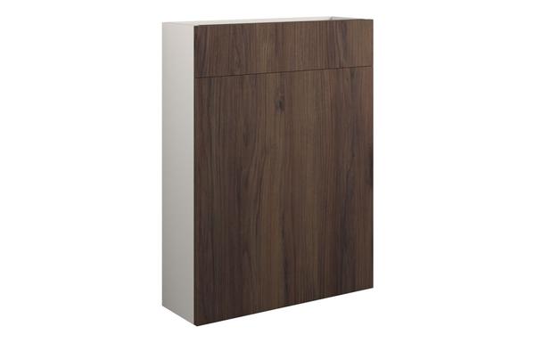 Eden 600mm Slim WC Unit - Warm Walnut (Grey Cab)