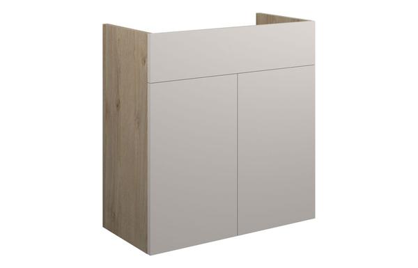 Eden 600mm Standard Basin Unit - Matt Dove Grey (Oak Cab)