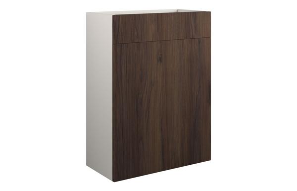 Eden 600mm Standard WC Unit - Warm Walnut (Grey Cab)