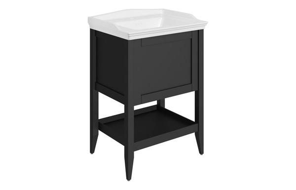 Kina 650mm Floor Standing 1 Drawer Basin Unit w/Basin - Matt Anthracite
