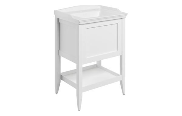Kina 650mm Floor Standing 1 Drawer Basin Unit w/Basin - Matt White