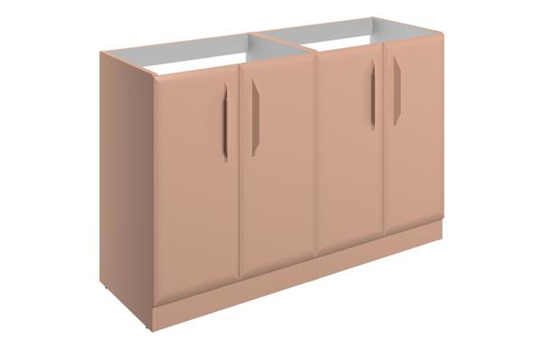 Stafford 1200mm Floor Standing 4 Door Basin Unit (No Top) - Matt Apricot