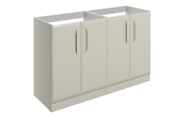 Stafford 1200mm Floor Standing 4 Door Basin Unit (No Top) - Matt Latte