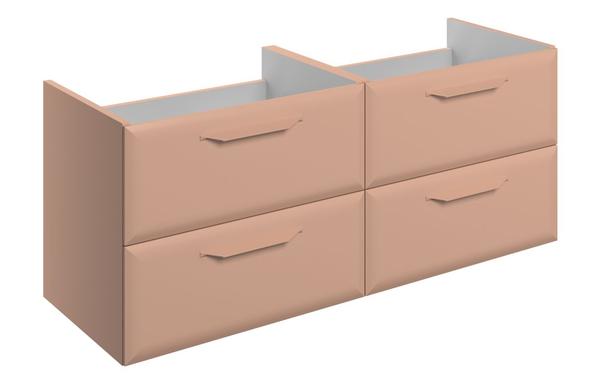 Stafford 1200mm Wall Hung 4 Drawer Basin Unit (No Top) - Matt Apricot