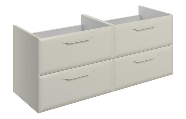 Stafford 1200mm Wall Hung 4 Drawer Basin Unit (No Top) - Matt Latte