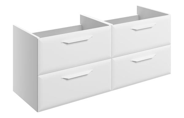 Stafford 1200mm Wall Hung 4 Drawer Basin Unit (No Top) - Matt White