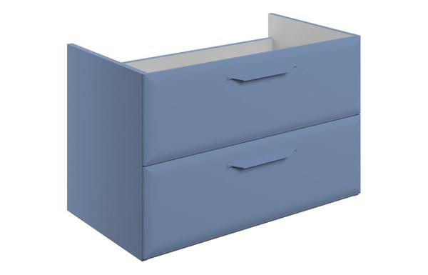 Stafford 795mm Wall Hung 2 Drawer Basin Unit (No Top) - Matt Misty Blue