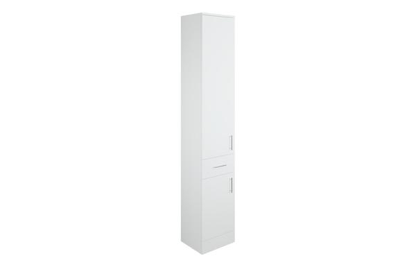 Tarassa 300mm 2 Door  1 Drawer Tall Unit - White Gloss