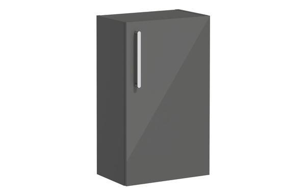 VitrA Root Flat 40cm 1 Door Slim Lower/Base Unit (RH Hinge) - Anthracite High Gloss