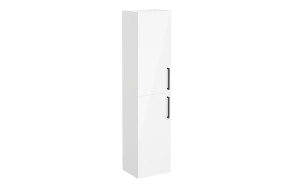 VitrA Root Flat 40cm 2 Door Tall Unit (LH Hinge) - High Gloss White