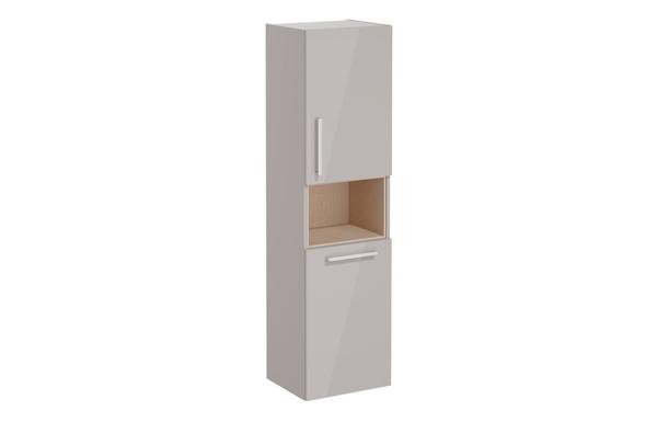 VitrA Root Flat 40cm 2 Door Semi-Tall Unit w/Laundry Basket (RH Hinge) - Bright Sahara Beige