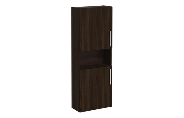 VitrA Root Flat 55cm 2 Door Semi-Tall Unit (LH Hinge) - Walnut