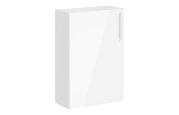 VitrA Root Flat 55cm 1 Door Slim Lower/Base Unit (LH Hinge) - High Gloss White