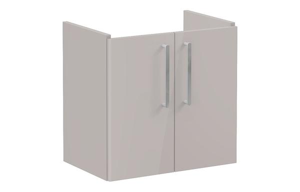VitrA Root Flat 60cm 2 Door Wall Hung Slim Washbasin Unit - Bright Sahara Beige