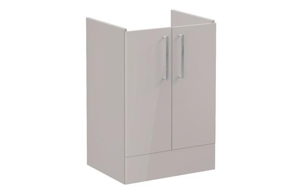 VitrA Root Flat 60cm 2 Door Floor Standing Washbasin Unit - Bright Sahara Beige
