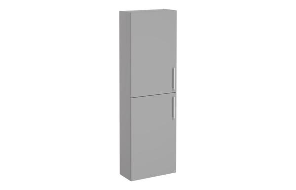 VitrA Root Flat 55cm 2 Door Slim Tall Unit (LH Hinge) - Matt Rock Grey