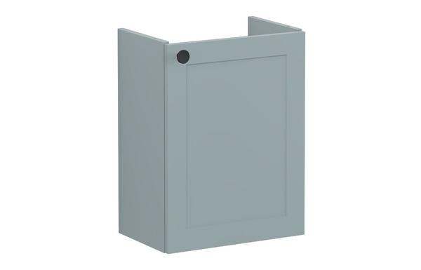 VitrA Root Classic 40cm 1 Door Wall Hung Slim Washbasin Unit (RH Hinge) - Matt Fjord Green