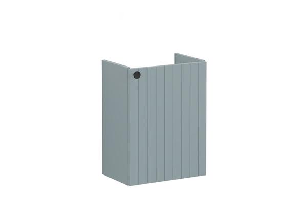 VitrA Root Groove 40cm 1 Door Wall Hung Slim Washbasin Unit (RH Hinge) - Matt Fjord Green