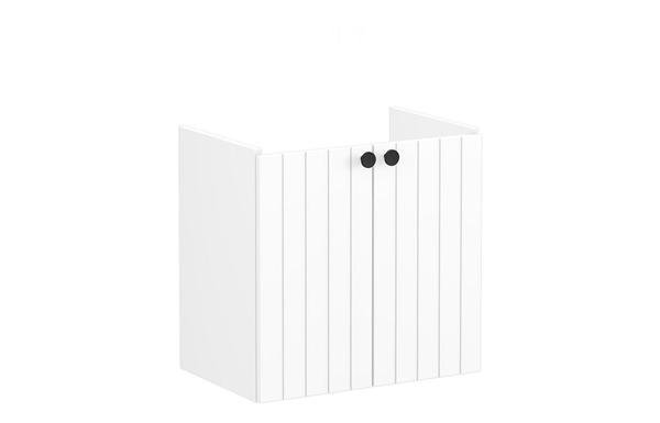 VitrA Root Groove 60cm 2 Door Wall Hung Slim Washbasin Unit - Matt White