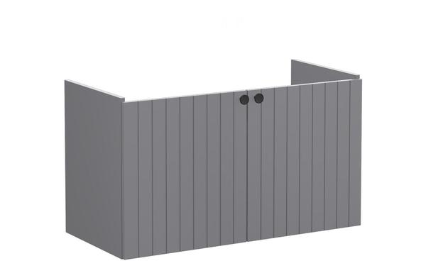 VitrA Root Groove 100cm 2 Door Washbasin Unit - Matt Grey