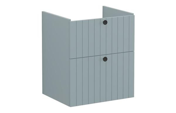 VitrA Root Groove 60cm 2 Drawer Washbasin Unit - Matt Fjord Green