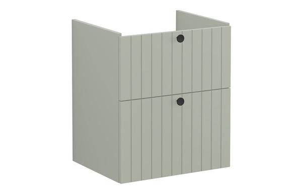 VitrA Root Groove 60cm 2 Drawer Washbasin Unit - Matt Retro Green