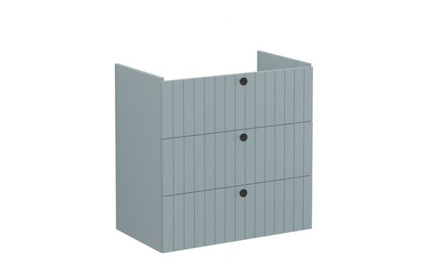 VitrA Root Groove 80cm 3 Drawer Washbasin Unit - Matt Fjord Green