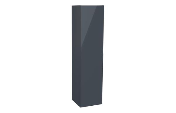 VitrA S20 Square 35cm 1 Door Tall Unit - High Gloss Anthracite