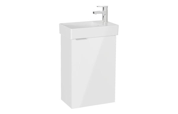 VitrA S20 Square 45cm 1 Door Wall Hung Basin Unit - High Gloss White