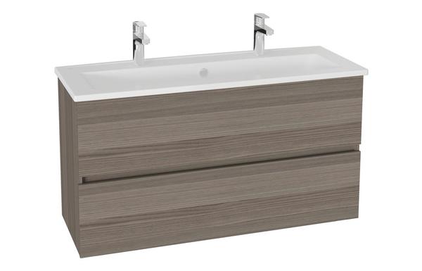 VitrA S20 Square 120cm 2 Drawer Wall Hung Basin Unit - Cordoba