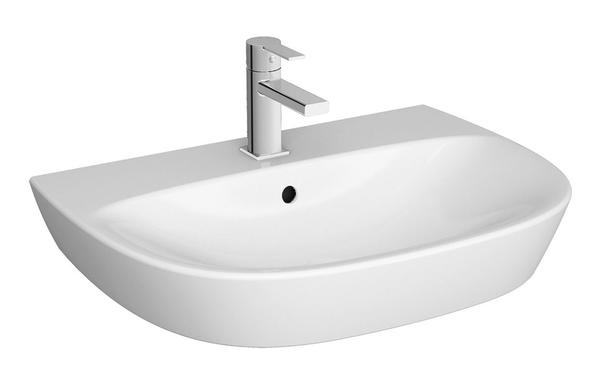 VitrA Zentrum 645x480mm 1TH Basin w/Overflow - White