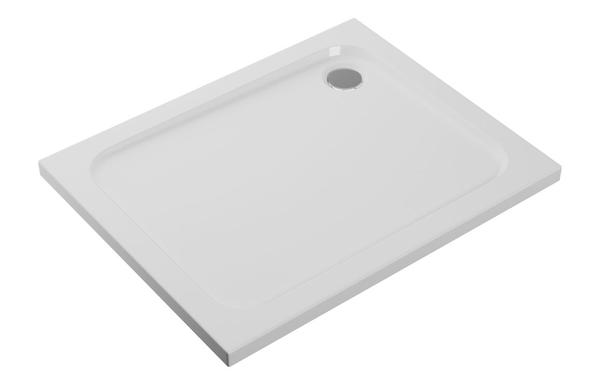 //2Go 45mm Low Profile 1400x760mm Rectangular Tray & Waste - White