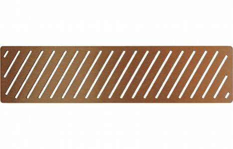 Linear Tray Waste Cover - Brushed Bronze