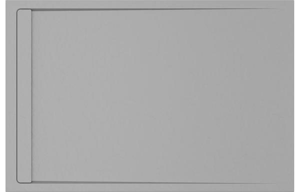 30mm Slate 1000x800mm Rectangular Tray & Waste - Grey