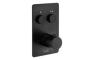 Abode Uno Concealed Push Button Shower (2 Exit) - Matt Black 