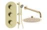 Aura Round Shower Valve & Kit Pack 3 - Brushed Brass