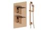 Galaxy Square Shower Valve & Kit Pack 2 - Brushed Bronze