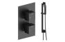 Galaxy Square Shower Valve & Kit Pack 2 - Matt Black
