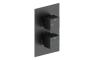 Galaxy Thermostatic Single Outlet Twin Shower Valve - Matt Black
