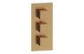 Galaxy Thermostatic Two Outlet Triple Shower Valve - Brushed Bronze