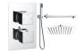 Galaxy Square Shower Valve & Kit Pack 4 - Chrome