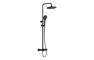 VitrA Aquaheat Bliss 240 Thermostatic Shower Column w/2-Function Overhead - Matt Black