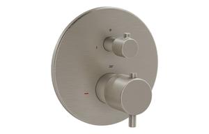 VitrA Origin Integrated Thermostatic Shower Mixer Valve - Brushed Nickel