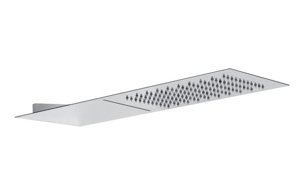 Abode Storm Slimline 3mm Wall Mounted Waterfall Showerhead - St/Steel